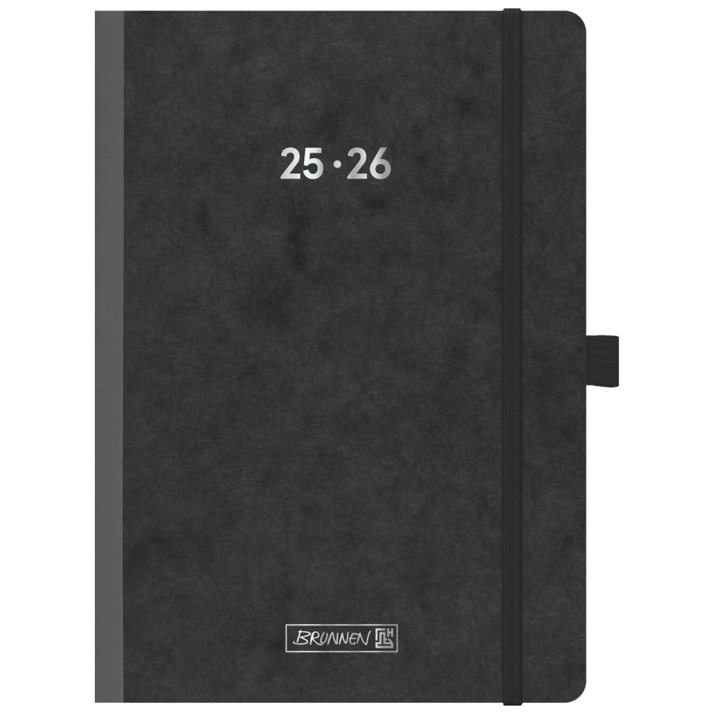 Brunnen Schülerkalender A5 Pressspan schwarz