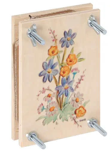 Blumenpresse bunt 15x10 cm
