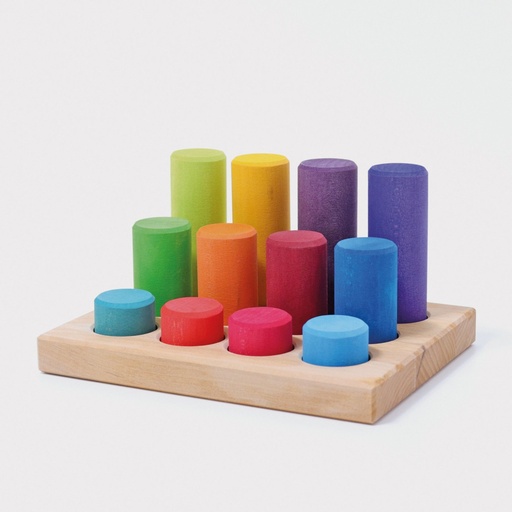 [10575] Steckspiel Kleine Walzen Regenbogen
