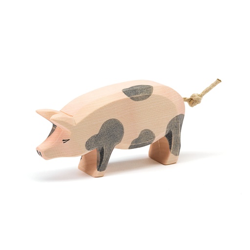 [10951] Schwein gefleckt Kopf hoch 